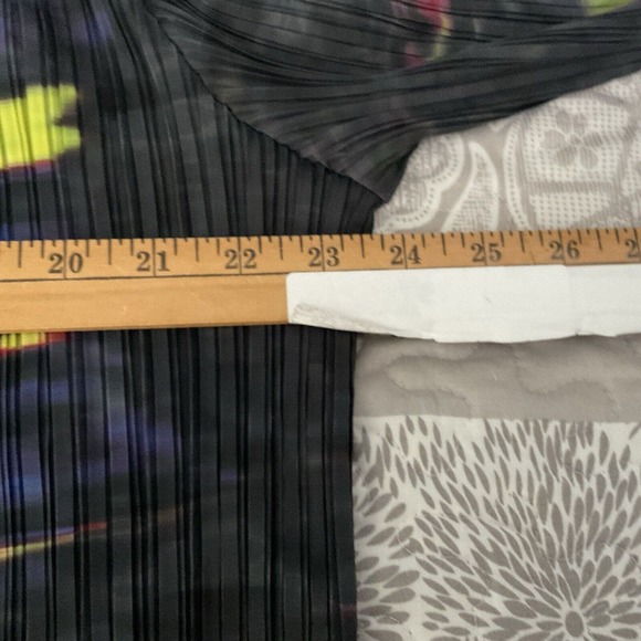 Multi Waterfall Color Woman’s Long Sleeve Pleated Open Kimono Long - Picture 5 of 8